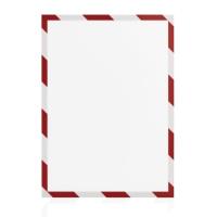 Magnetický bezpečnostní rámeček Magnetofix A4, červeno-bílý
