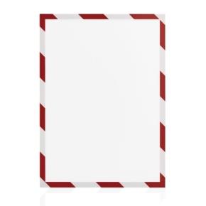 Magnetický bezpečnostní rámeček Magnetofix A4, červeno-bílý