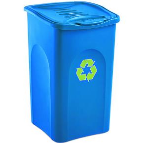 Odpadkový koš na tříděný odpad Stefanplast BEGREEN modrý 50L