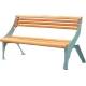 Parková lavička s opěradlem, kombinace kov a dřevo