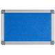 Textilní nástěnka AVELI modrá v hliníkovém rámu 90x60 cm