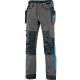 Pracovní kalhoty CXS NAOS šedo-černé, HV modré doplňky, vel. 50