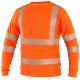 Pánské tričko s dlouhým rukávem CXS OLDHAM, výstražné oranžové, vel. S