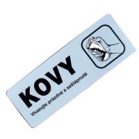 Cedulka KOV - označení na odpadkový koš