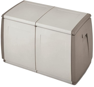 Zahradní truhla TERRY In Out box 97 světle šedá/šedohnědé boky, 240 l