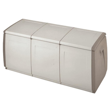 Zahradní truhla TERRY In Out box 140 světle šedá/šedohnědé boky, 360 l
