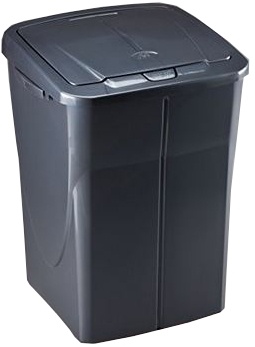 Plastový odpadkový koš M-Home ECOBIN 45 l stříbrný