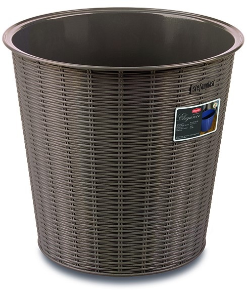 Odpadkový koš Stefanplast ELEGANCE UNI 10 l šedo-hnědý