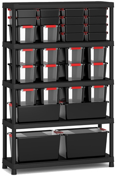 Plastový úložný box KETER Bi Box M s víkem 26l, tyrkysový