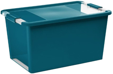 Plastový úložný box KETER Bi Box L s víkem 40l, tyrkysový
