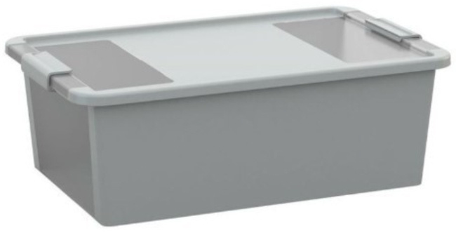 Plastový úložný box KETER Bi Box M s víkem 26l, šedý