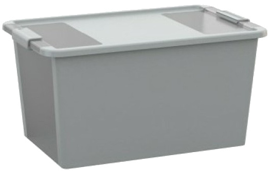Plastový úložný box KETER Bi Box L s víkem 40l, šedý