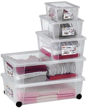 Plastový box Stefanplast Visualbox L - transparentní, 10l