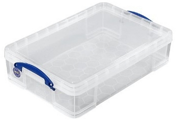 Plastový úložný REALLY USEFUL box transparentní 10,5l s víkem