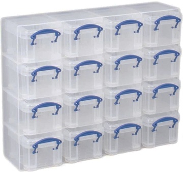 Plastový organizér REALLY USEFUL s 16-ti čirými boxy