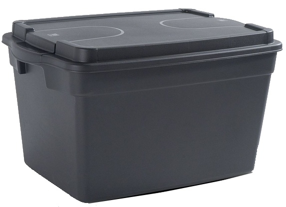 Plastový úložný box KETER Black Box M 50l s víkem