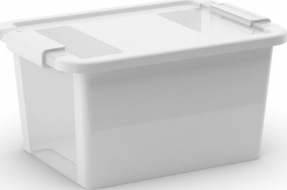 Plastový úložný box KETER Bi Box S s víkem 11l, bílý