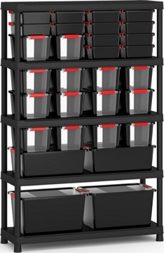 Plastový úložný box KETER Bi Box S s víkem 11l, černý
