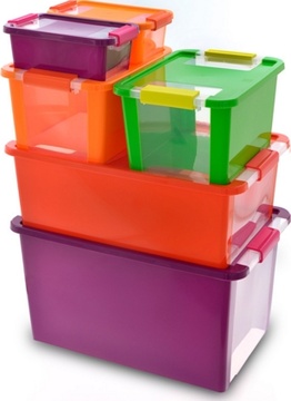 Plastový úložný box KETER Bi Box M s víkem 26l, zelený