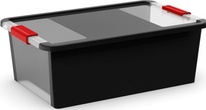 Plastový úložný box KETER Bi Box M s víkem 26l, černý