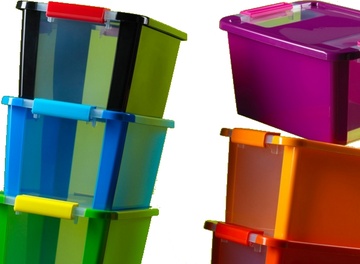 Plastový úložný box KETER Bi Box L s víkem 40l, zelený