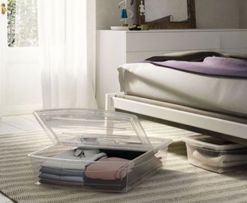 Skladovací KETER Spinning Box na kolečkách XL 56l, čirý