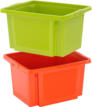 Plastový úložný box KETER H box 25l, oranžový
