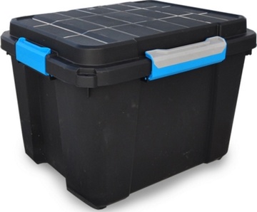 Plastový úložný box KETER Scuba Box M s víkem 45l, černý
