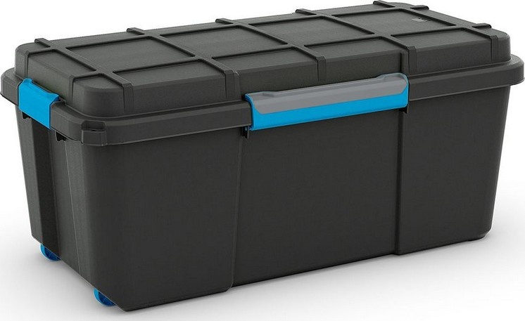 Plastový úložný box KETER Scuba Box L s víkem 80l, černý