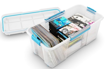 Plastový úložný box KETER Scuba Box L s víkem 80l, bílý