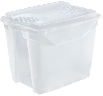 Plastový úložný box M-Home Brico Light L s víkem 55 L transparentní