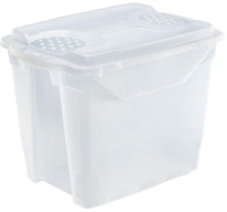 Plastový úložný box M-Home Brico Light L s víkem 55 L transparentní