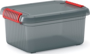 Úložný plastový box KETER K LATCH BOX S šedý 14 l