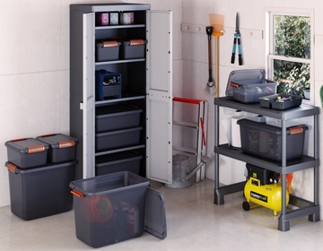 Úložný plastový box KETER K LATCH BOX S šedý 14 l