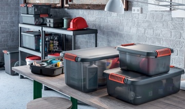 Úložný plastový box KETER K LATCH BOX M šedý 28 l
