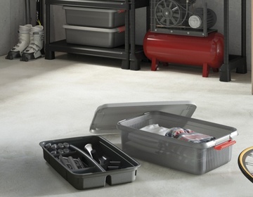Úložný plastový box KETER K LATCH BOX M šedý 28 l