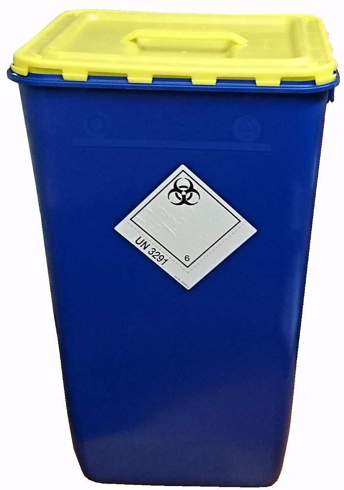 Nádoba na nemocniční odpad Klinik box 60 l - víko s úchopem a otvorem