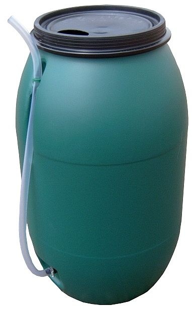 Zahradní plastový sud na vodu 220 l, zelený