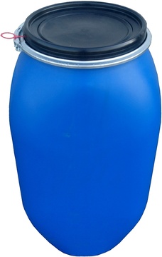 Plastový hranatý sud HDPE UN s víkem 120l modrý