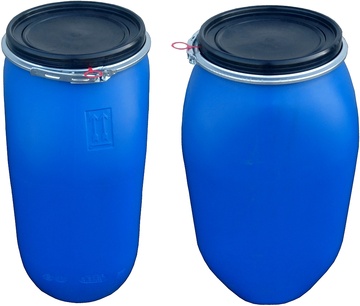 Plastový hranatý sud HDPE UN s víkem 120l modrý