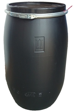 Plastový sud RECODRUM UN s odnímacím víkem 120l černý