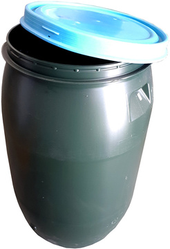 Plastový sud s odnímacím víkem bez těsnění 220 l zelený