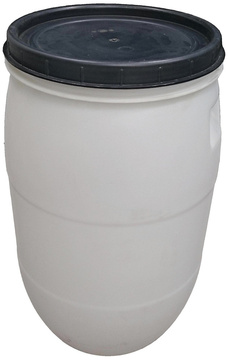 Plastový sud s těsněním a šroubovacím víkem 120 l natural