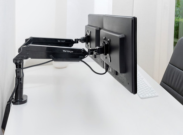Držák Vantage Premium DUO na dva monitory, černý