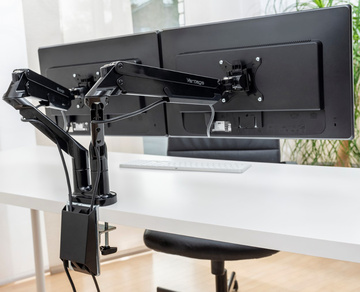 Držák Vantage Premium DUO na dva monitory, černý