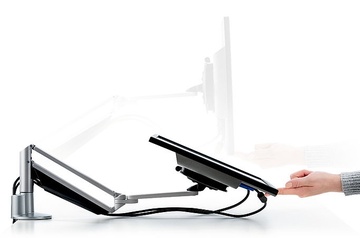 Držák na monitor Novus Clu III C s upevněním na stůl - bílý