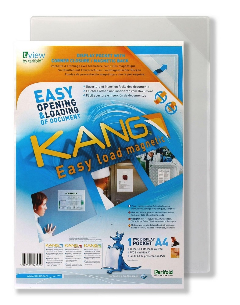 Kapsa A4 Kang Easy Load magnetická TARIFOLD čirá - 5 ks