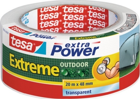 Textilní páska TESA Extra Power Extreme Outdoor 20 m x 48 mm průhledná