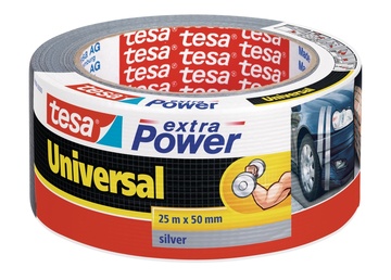 Textilní páska TESA Extra Power Universal, 25 m x 50 mm stříbrná