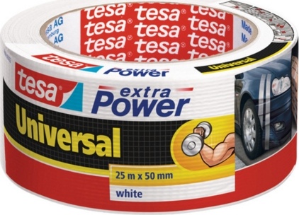 Textilní páska TESA Extra Power Universal, 25 m x 50 mm bílá